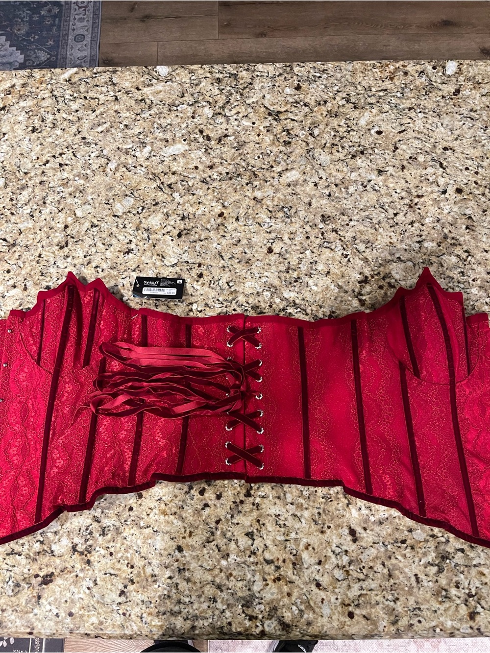 Spirit Red Lace-Up Corset Waist Cincher